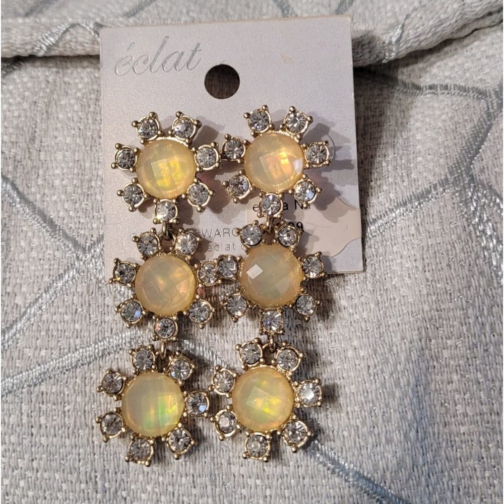 crystals Length:  Post at back Imported,  With an